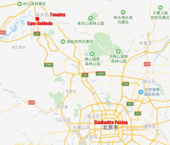 Expo-Gelände im Bezirk Yanqing