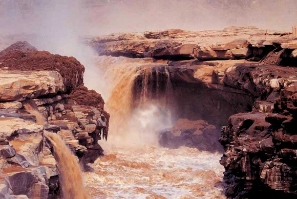 Hukou-Wasserfall am Gelben Fluss Hukou-Wasserfall am Gelben Fluss