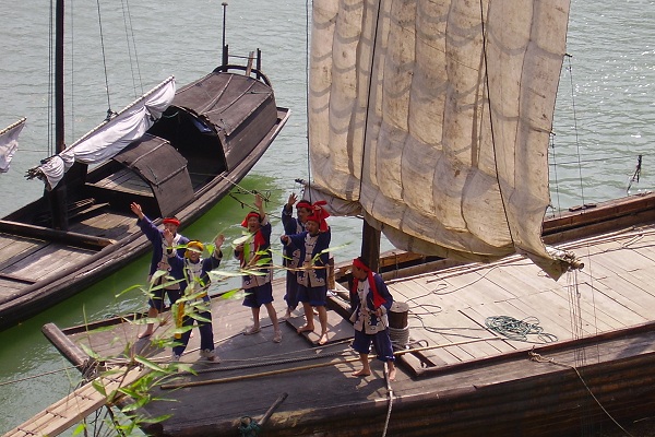 Longjinxi-Bach im Landschafttsgebiet Sanxia Renjia