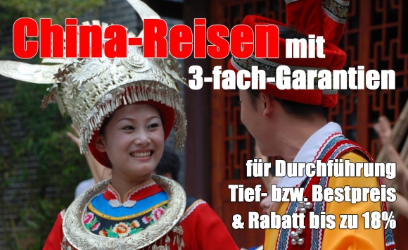 China-Reisen mit 3-fach-Garantien