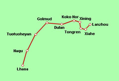 Überland von Gansu nach Tibet