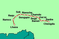 Überland von Sichuan nach Tibet (Nordroute)